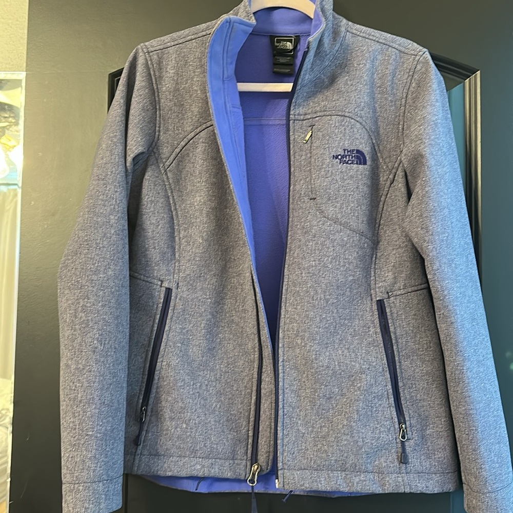 The North Face Heathered Blue Full-Zip Jacket - Picture 3 of 3